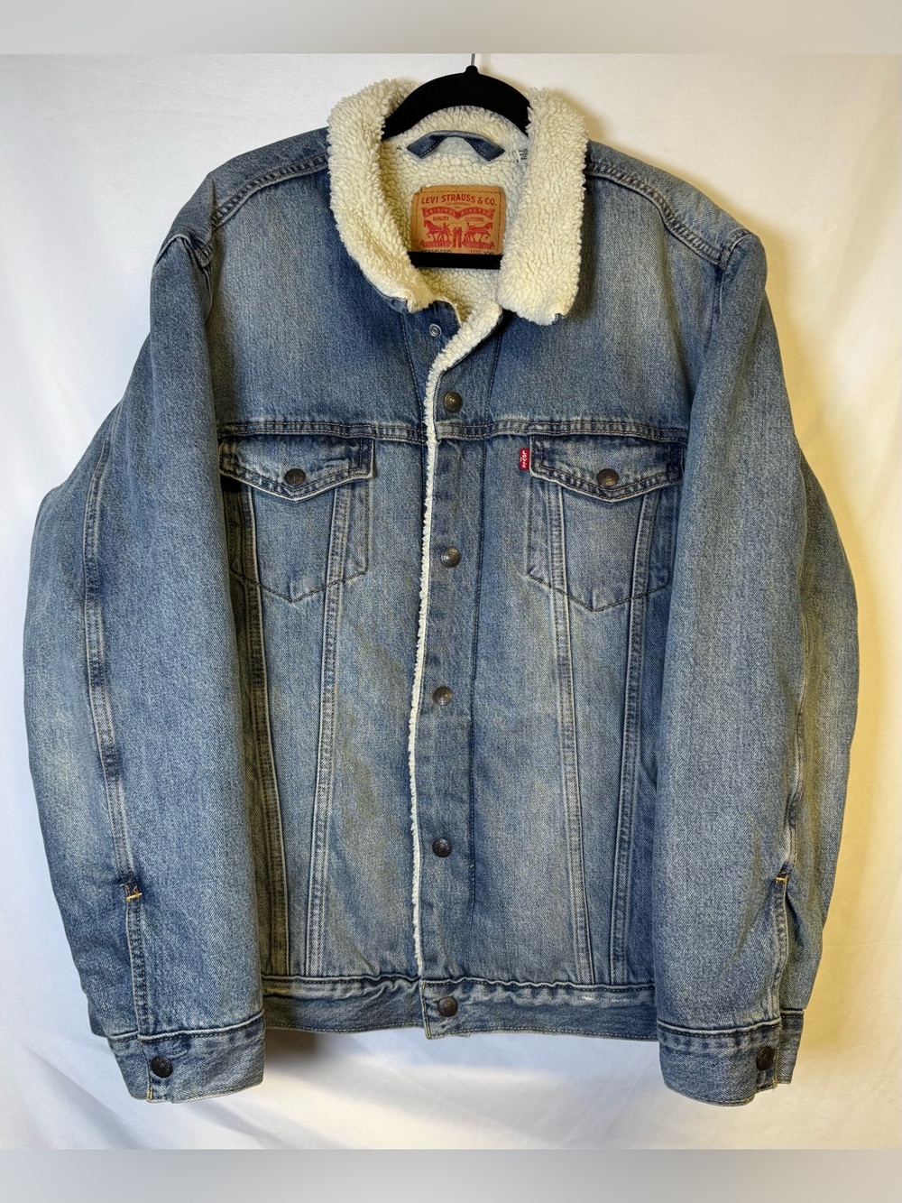 Levi's Light Blue Denim Sherpa Jacket